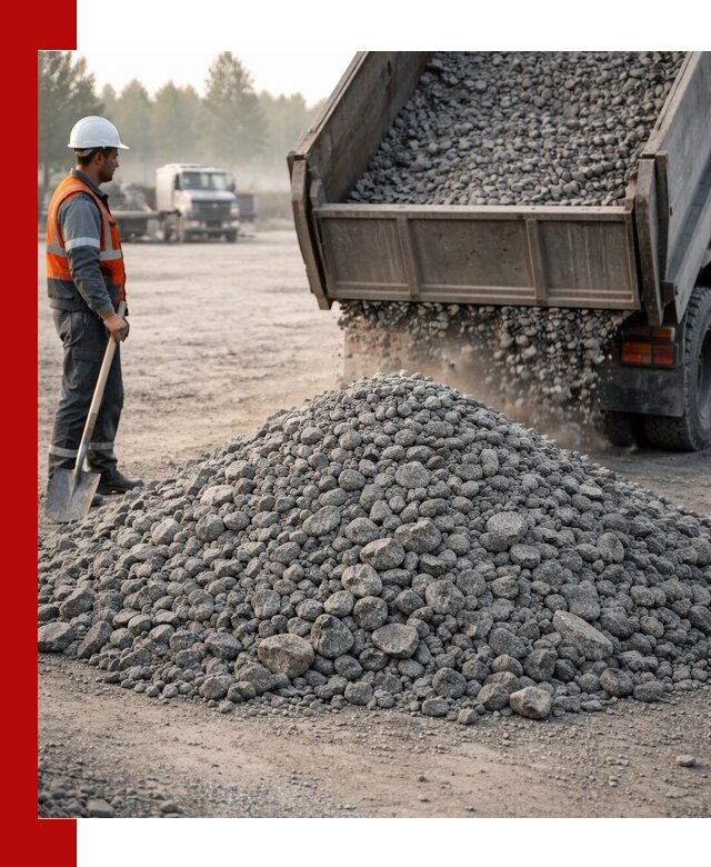 Гранитный щебень фракции 100–201 для строительства в Чебоксарах