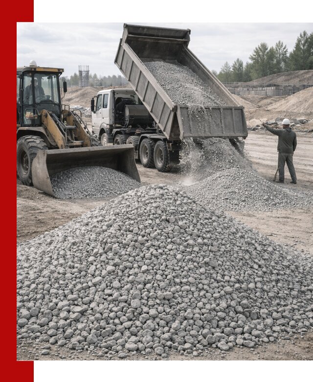 Доставка известнякового щебня фр. 5–20 в Чебоксарах