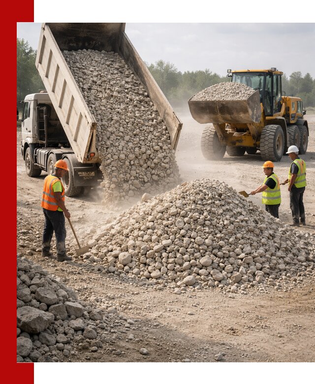 Доставка известнякового щебня фр. 40-70 в Чебоксарах