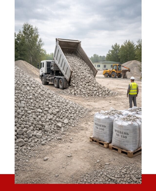 Известняковый щебень фракция 70-150 в Чебоксарах от 1286 р. | ПРОНЕРУДЧбк