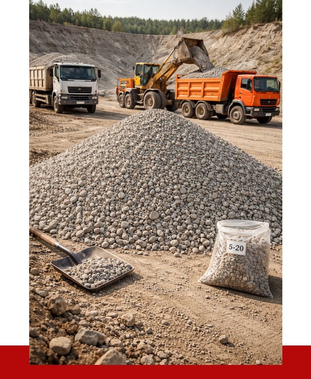 Доломитовый щебень фр. 5-20 в Чебоксарах от 4319 р. | ПРОНЕРУДЧбк