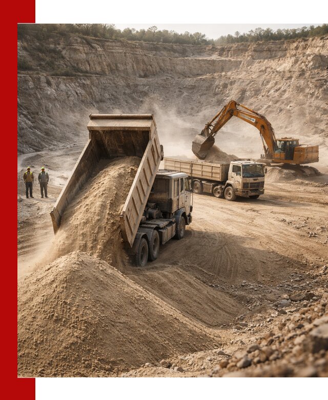 Карьерный песок навалом с доставкой в Чебоксарах