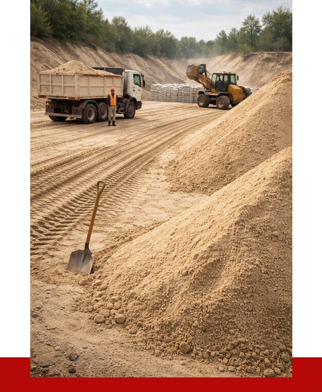 Карьерный песок мелкозернистый в Чебоксарах от 9256 р. | ПРОНЕРУДЧбк