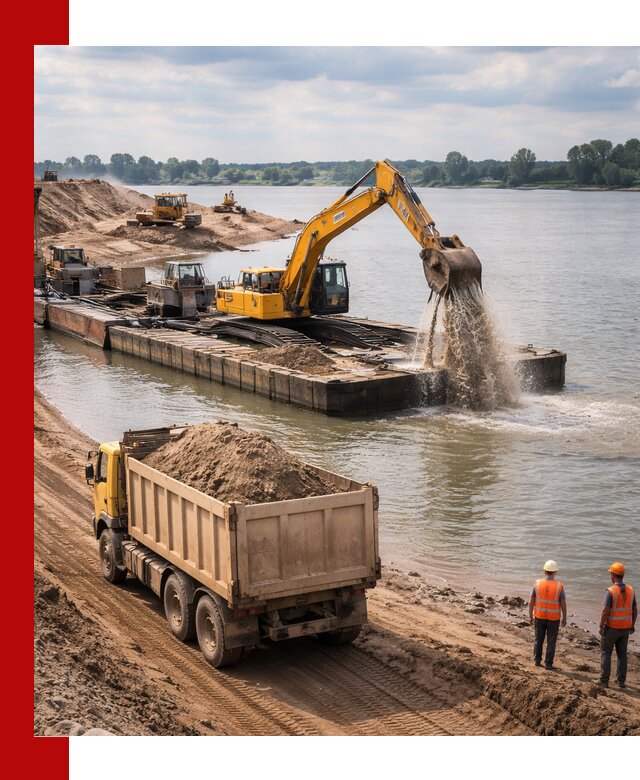 Намывной песок с доставкой в Чебоксарах оптом и в розницу