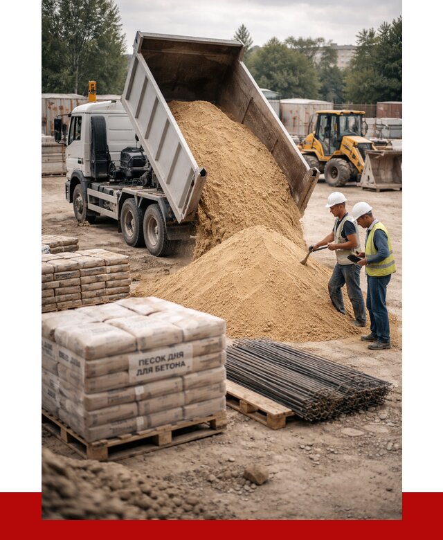 Песок для бетона в Чебоксарах от 2571 р. с доставкой, ПРОНЕРУДЧбк