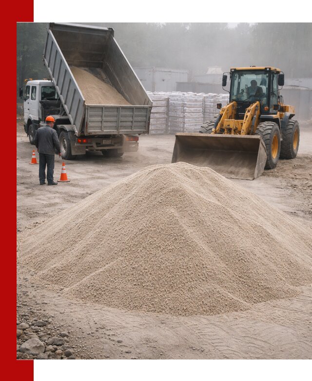 Кварцевый песок фракция 0–8 для стройработ в Чебоксарах