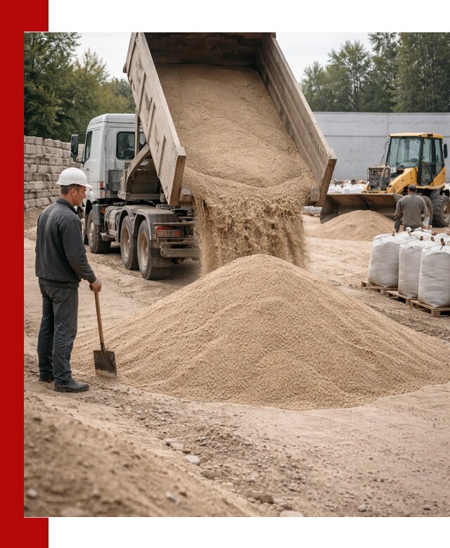 Кварцевый песок фракция 0–3 мм с доставкой в Чебоксарах
