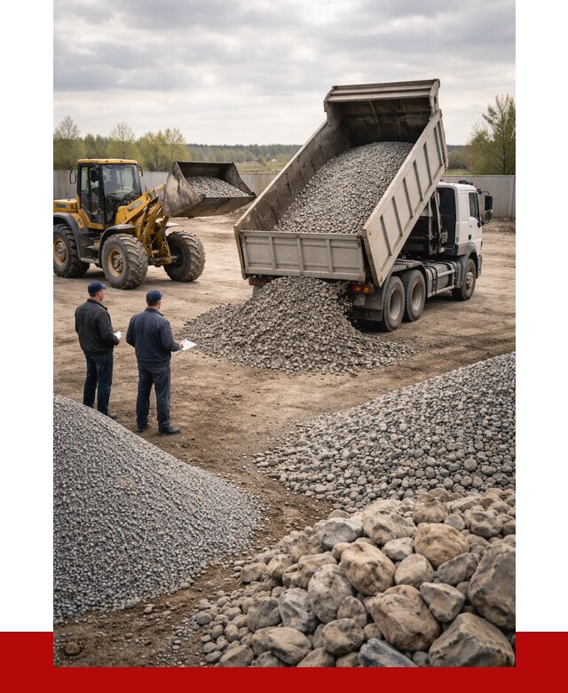 Гравий и камень с доставкой в Чебоксарах от 4319 р. - ПРОНЕРУДЧбк
