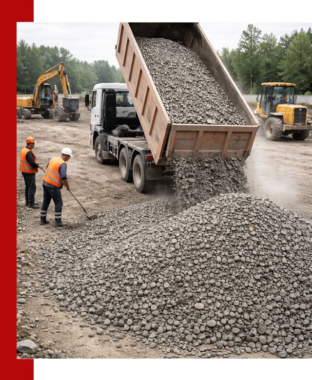 Доставка гравия фракции 40-70 в Чебоксарах оптом и в розницу