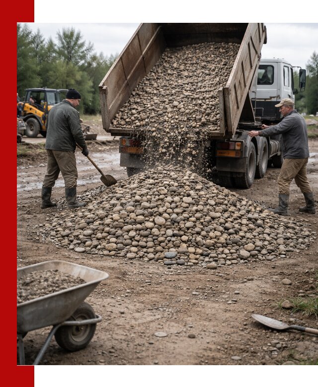 Доставка гальки речной оптом и в розницу в Чебоксарах