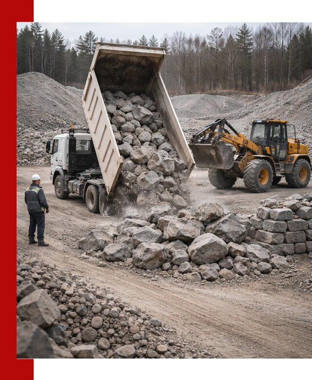 Доставка и продажа бутового гранитного камня в Чебоксарах