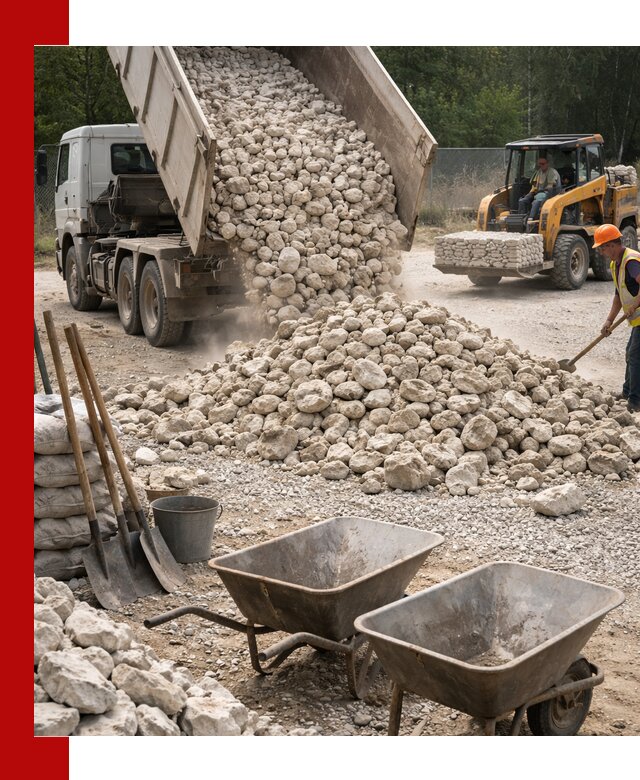 Доставка и продажа бутового известнякового камня в Чебоксарах