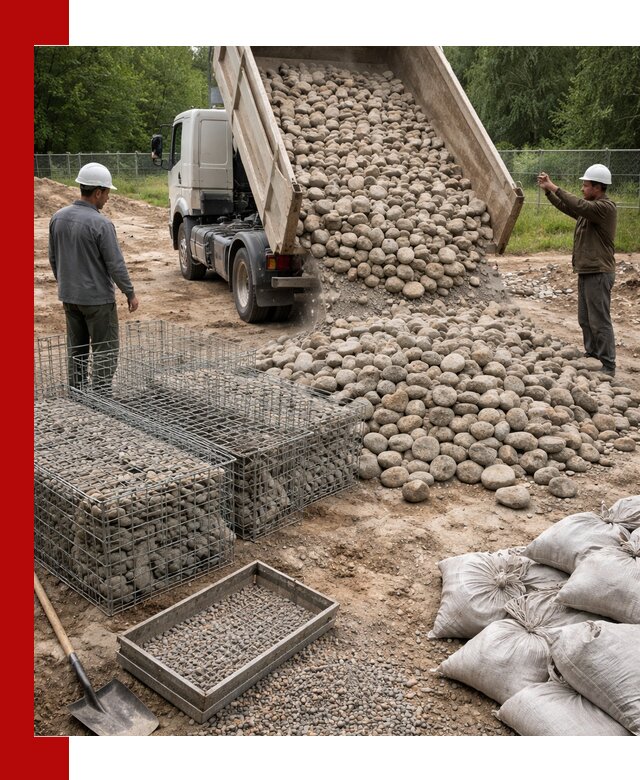 Камень для габионов фракция 70–151 в Чебоксарах