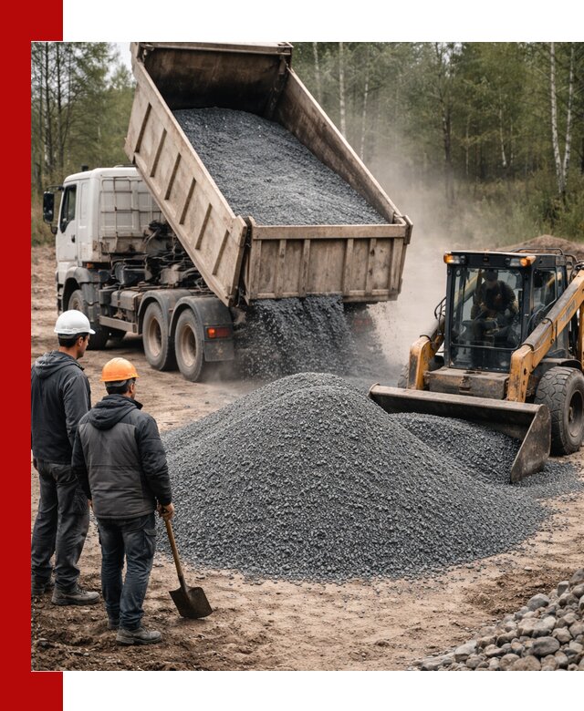 Гранитный отсев 0-5 с доставкой и разгрузкой в Чебоксарах