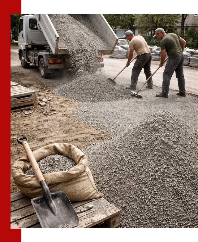 Отсев для тротуарной плитки в Чебоксарах — доставка и укладка