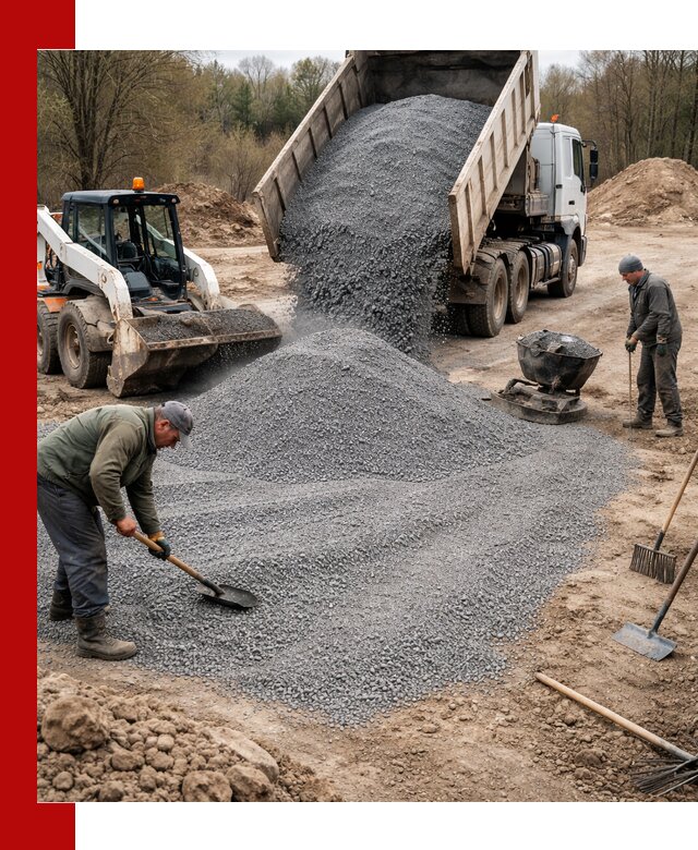 Отсев для подсыпки в Чебоксарах — доставка и подсыпка на участок