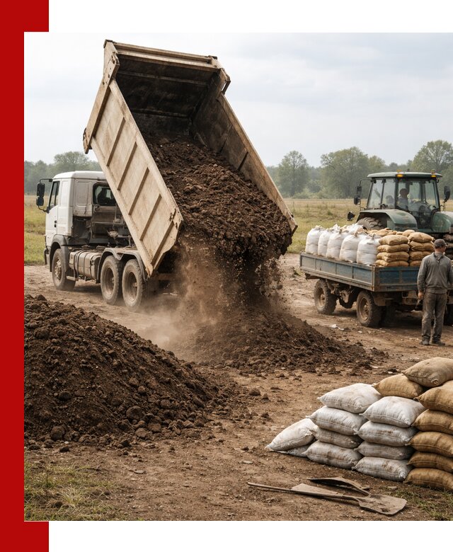 Доставка грунта и удобрений оптом в Чебоксарах для сельхоз и строительства