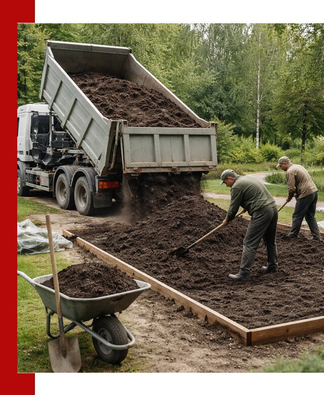 Доставка грунта для озеленения и благоустройства в Чебоксарах
