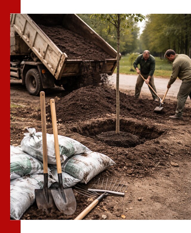 Грунт для посадки деревьев в Чебоксарах — доставка и подготовка почвы