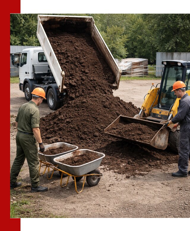 Доставка торфо-земляной смеси в Чебоксарах для огорода и ландшафта