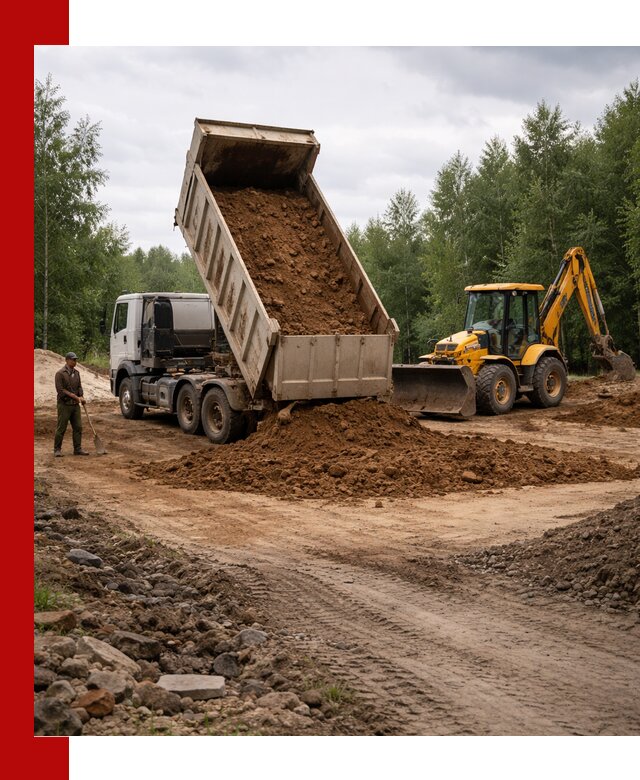 Доставка суглинка самосвалами в Чебоксарах подсыпка и планировка
