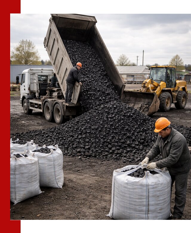 Доставка каменного угля в Чебоксарах оптом и в розницу