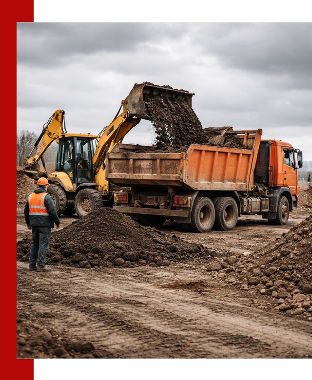 Вывоз грунта и строительного мусора в Чебоксарах грузовыми самосвалами