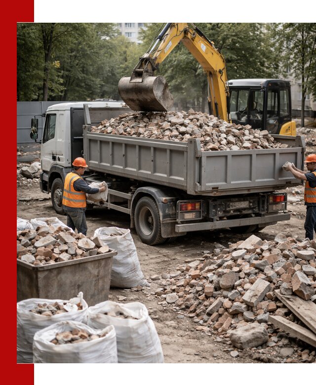 Вывоз строительного мусора в Чебоксарах с самосвалами и контейнерами
