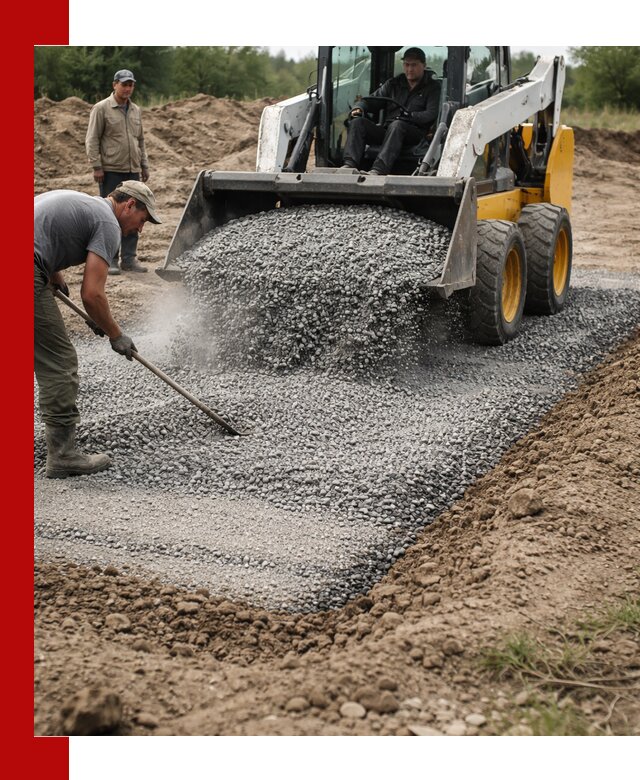 Устройство щебеночной подушки в Чебоксарах для дорог и фундаментов